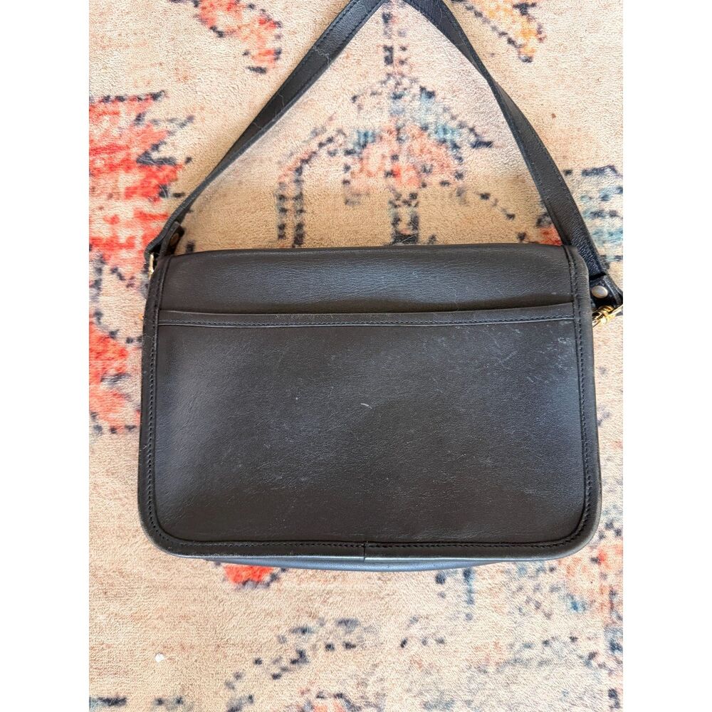 Vintage Black Crossbody Bag Turn Lock Purse Classic Shoulder Bag Hong Kong - Picture 6 of 9